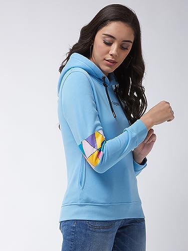Image of Modeve Women Printed Hooded Sweatshirt for Winter