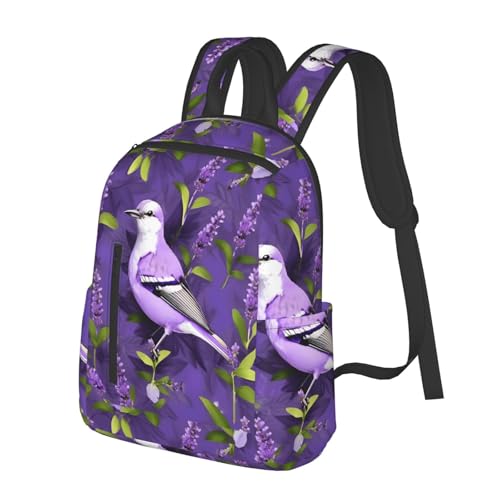 Sac à dos léger violet lavande ergonomique et grand compartiment