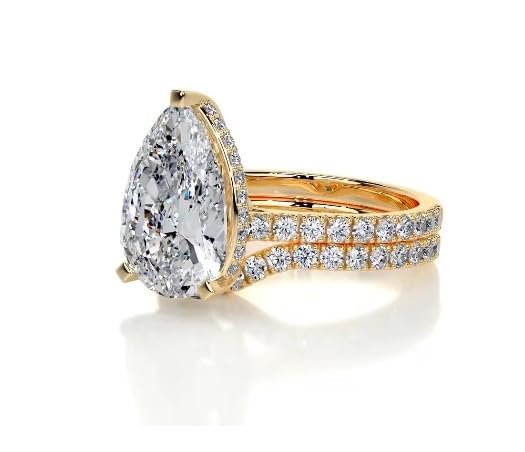 1-5 CT Moissanite Engagement Ring Colorless VVS1 10K 14K 18K Solid Gold & 925 Sterling Silver Hidden Halo Moissanite Bridal Rings Set Engagement Wedding Anniversary4