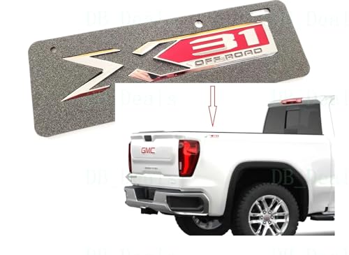 Image of 2PCS X31 Off Road Emblems 3D Rear Bodyside Badge Replacement for 2019-2022 GMC Sierra 1500 Genuine GM (Chrome Red)