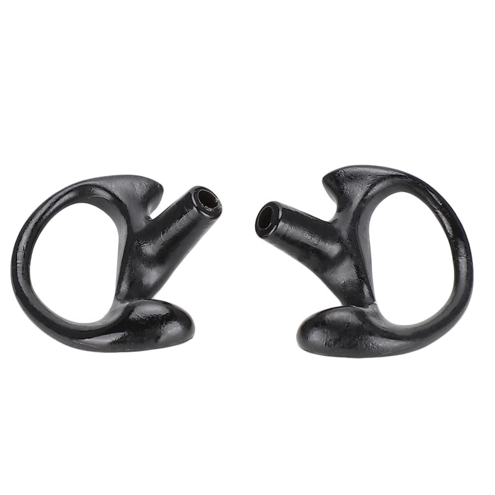 Silicone Black Soft Ear Replacement for Coil Tube Audio Kits - and Comfortable for Most People - LargeBlack/2pcs (Small)