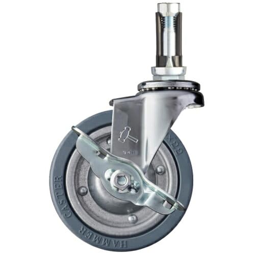 Hammer Pipe Insert Swivel Rubber Wheel (Steel Wheel) 3.9 inches (100 mm) Diameter 0.7-0.8 inch (18-20 mm) with SP 4154EU-PR100