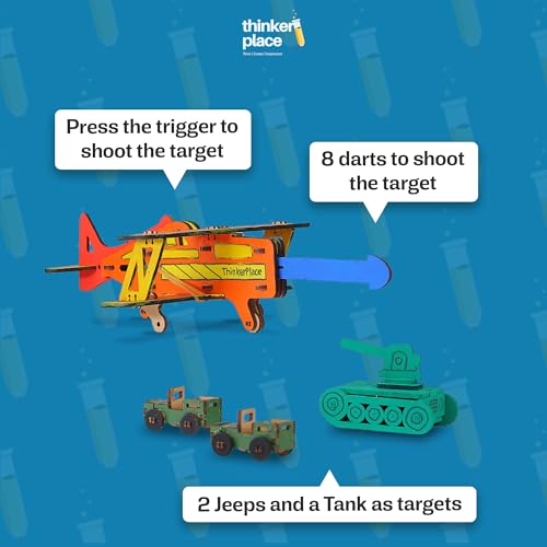 Image of Fighter Plane for Kids | Build, Color & Play with a Working Fighter Plane | STEM Educational Toy for Kids Age 6, 7, 8+ Years | Science & Learning Toy