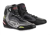 Belüftungssystem: ja Alpinestars Motorradstiefel Faster-3 Rideknit Shoes Black Grey Red Yellow Neon Schwarz/Grau/Neongelb 46 EU