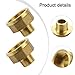 Noteflora 2Pcs Brass Reducer Hex Bushing, Industrial Brass Hex Bushing Connectors G1/2 Male To G3/4 And G1 Female Leak Resistant Design(G1/2 to G1)