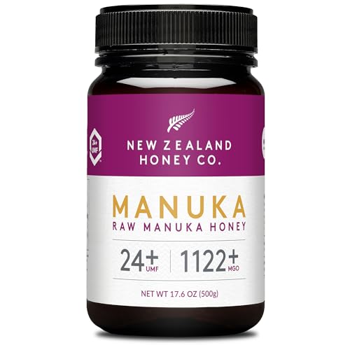 New Zealand Honey Co. Raw Manuka Honey UMF 24+ / MGO 1122+ | UMF Certified | 17.6oz | Pure Raw Honey