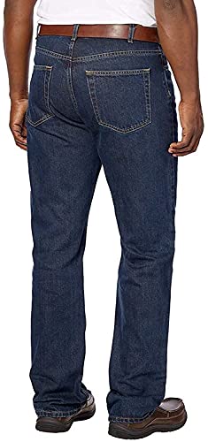 Kirkland Signature Men's 5-Pocket Jeans, Relaxed Fit, 100% Cotton, Double-Seam Stitching, Dark Blue3