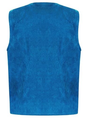 Boys Girls Cowboy Cowgirl Vest Sleeveless Cow Print Fringed Waistcoat Jacket Kids Western Party Dress Up4