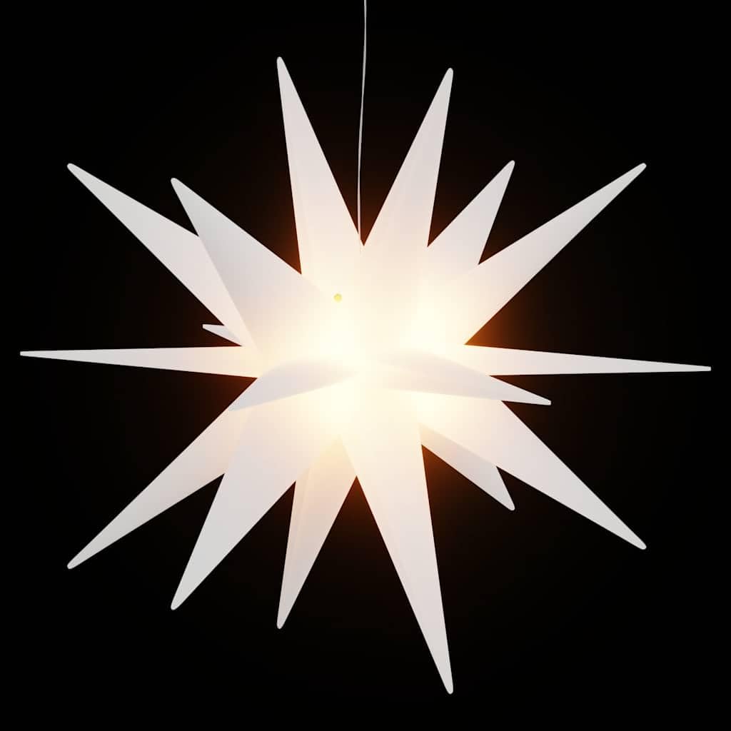 LED-Weihnachtssterne 3 Stück faltbar Weiß 57 cm mit Timer wasserdicht für Innen und Außen Weihnachtsbeleuchtung Fenster Deko Garten Terrasse festliche Beleuchtung