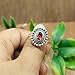 Natural Top Quality Garnet Gemstone 925 Sterling Silver Handmade Unique Design Cut Stone Engagement Promise Ring Jewelry Gift for Wife Girlfriend Mom Sister (5.5)