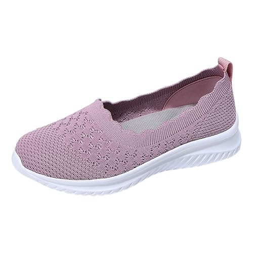 Mocassins sportifs en tricot noir avec bord festonné pour femme