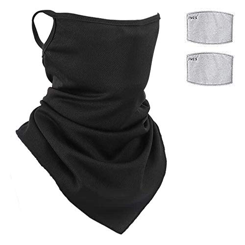 Men Women Face Scarf Bandana loose Ear Loops Face Mask Balaclava Neck Gaiter Outdoors pocket Bandana