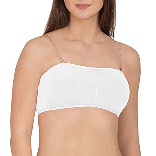 Image of PLUMBURY Cotton Padded Tube Bra for Women, Size M to XL