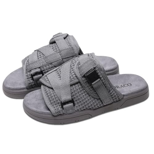 Image of Draco DracoSlides Reflective Slides for Men and Women, Wrapped in Reflective 3M with Adjustable Straps for Wide /Narrow Feet, Sandals with Arch Support & Slip Resistant, Men & Women Footwear, Black