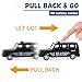 KIDAMI Die Cast Metal Toy Cars Set of 5, Little Openable Doors Pull Back Car Gift Pack for Kids (Police car)