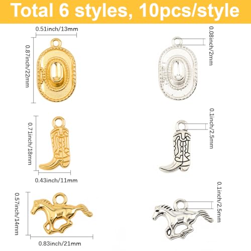 Breloques Western en alliage pour création de bijoux et colliers