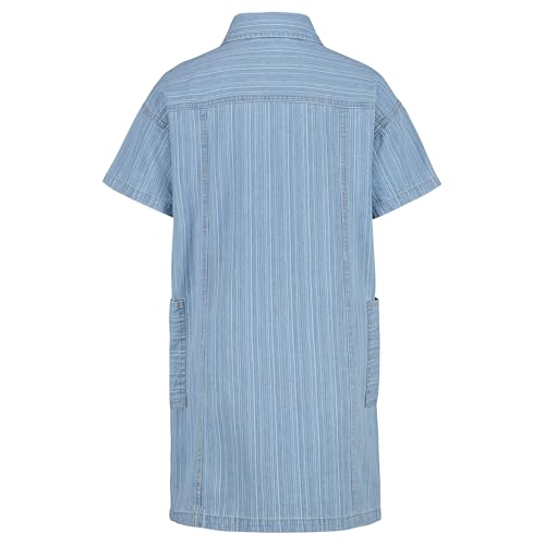 Image of Calvin Klein Girls' Short Sleeve Lightweight Chambray Denim Shirt Dress