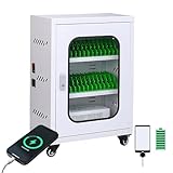 LYJIANGXIN Portable Cellphone Charging Locker 12/20/30/40/50/60 Slots Cellphone Charging Station with Wheels, Rechargeable Phones Locker Secure Phone Cabinet