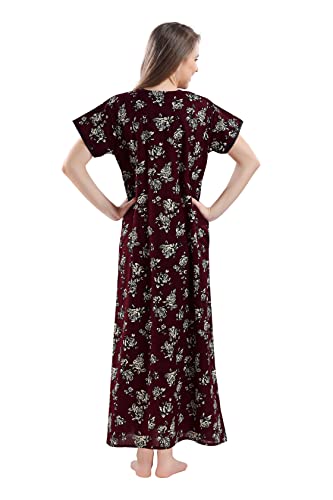 Image of AV2 Women Printed Cotton Nightwear Nighty|Womens Night Wear Maxi 7209