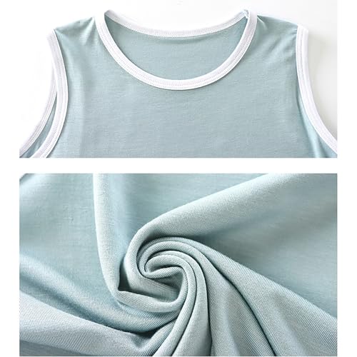 Conjunto de colete infantil fino para meninos e meninas, sem mangas, ar condicionado, roupas para be