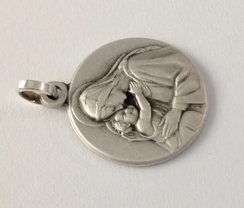 925 STERLING SILVER MADONNA WITH JESUS CHILD MEDAL - THE PATRON SAINTS MEDALS - 100% MADE IN ITALY4