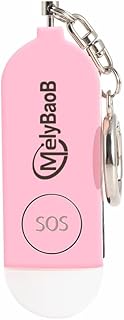 MelyBaoB100 Rechargeable Personal Safety Alarm, 130DB Loud Self Defense Keychain with SOS Strobe LED Light, Pocket Size Emergency Siren Alarm for Women, Men, Children, Elderly