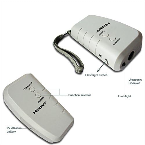 Hoont Electronic Handheld Dog Repellent and Trainer with Flashlight/Powerful Ultrasonic Bark Stopper and Dog Deterrent + Dog Trainer Device [Upgraded Version]