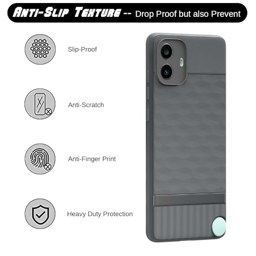 Image of Shockproof Case for CMF by Nothing Phone 1 5G | Full Camera Protection | TPU Flexible Back Cover for CMF by Nothing Phone 1 5G (Graphite Grey)