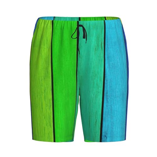 Pantalon de pyjama court homme arc-en-ciel léger short nuit multicolore