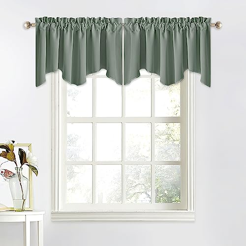 NICETOWN 2 Panels Kids Curtain Valances for Baby Nursery Windows/Bathroom/Living Room/Bedroom Privacy Decorative Rod Pocket Short Winow Valance Curtai