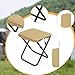 Lljsszr Camping Stool Adults Folding 130 kg Load Bearing Fishing Stool x Shaped Frame for Backpacking BBQ Traveling Backyard Queuing, Khaki