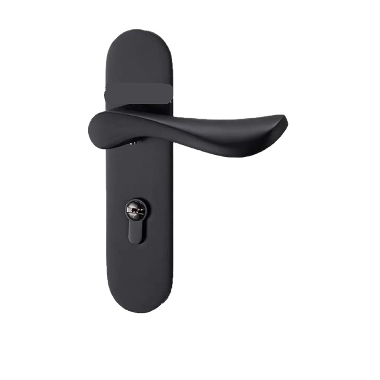 Poignée de serrure de porte en bois massif intégrée noire mécanique modèle Y13