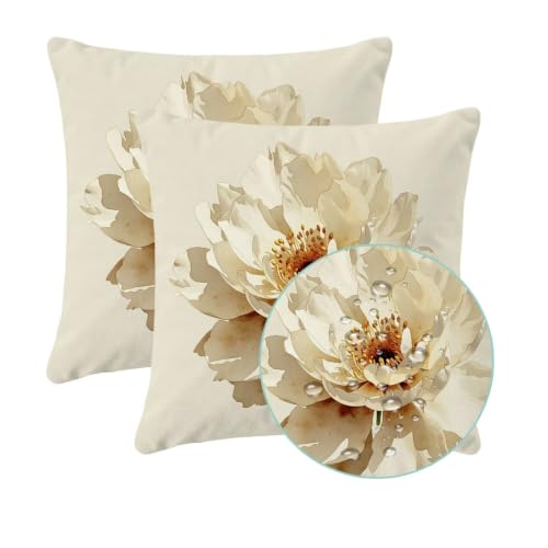Housse de coussin fleur en velours doux pour canapé inconfortable - 4