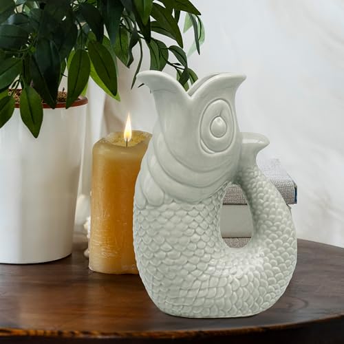 The Leonardo Collection Fish Jug Vase Green 20cm, 20 cm - Image 2