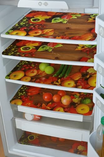 Image of THE LION'S SHARE Multipurpose Refrigerator Sheet | Drawer Mat | Water Proof PVC Material | Fridge Mats (Multi Colour -Pack of 03) -TLS-04