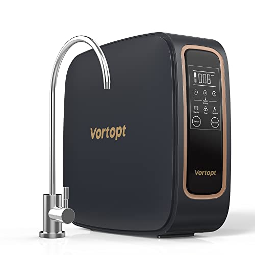 Vortopt Reverse Osmosis Water Filtration System 400 GPD Fast Flow, TDS Reduction, USA Tech Superb Taste, RO Water Filter System Under Sink with facuet, 1：1 Pure to Drain, QR06 (Modern RO-800 GPD)