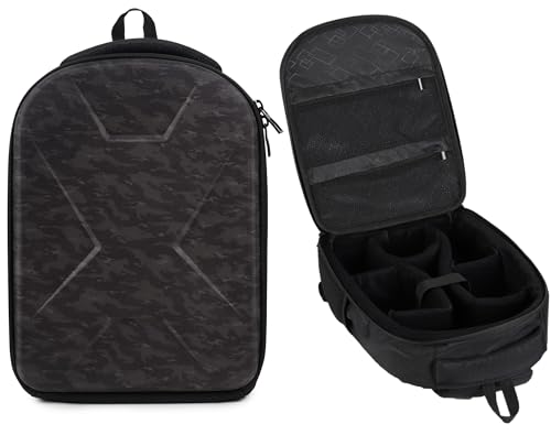 Image of GadgetBite Camera Bag Hardshell Water Resistant Professional Camera Backpack with Rain Cover Customizable Shockproof Lens Pockets for DSLR Lenses Go Pro Canon Nikon Sony Cameras Accessories