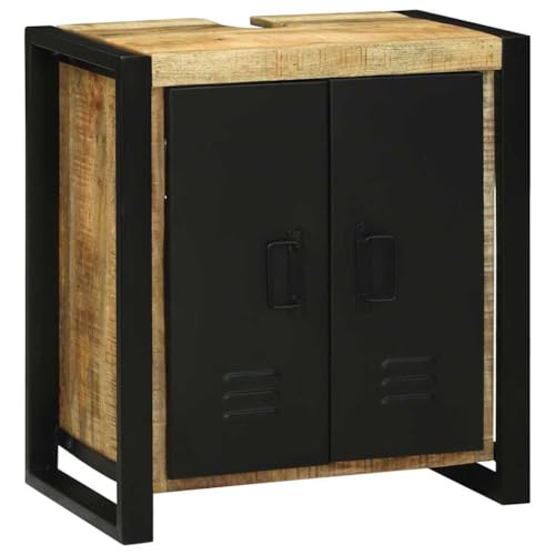 vidaXL Mobile lavabo 55x35x60 cm in Legno massello di Mango