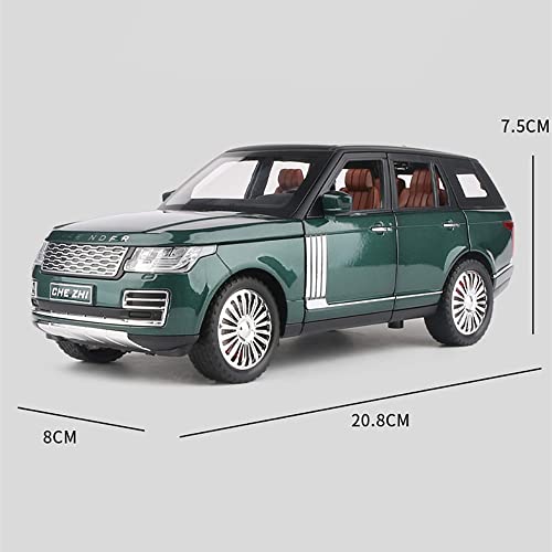 Image of New 1:24 Refender Diecast Alloy Metal Pull Back Car with Openable Doors Music Sound and Light Vehicle Toy Car for Kids Boys (White)