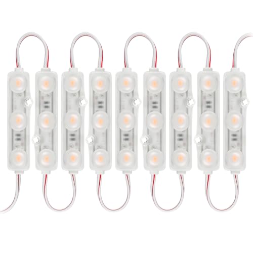 SUNLITOPTO LED Module, Window Mirror Light White100pcs 50 Ft 2835 SMD 150LM Per LED Module Waterproof Light for Letter Sign Advertising Signs with Tape Adhesive Backside (White Light 10000K)