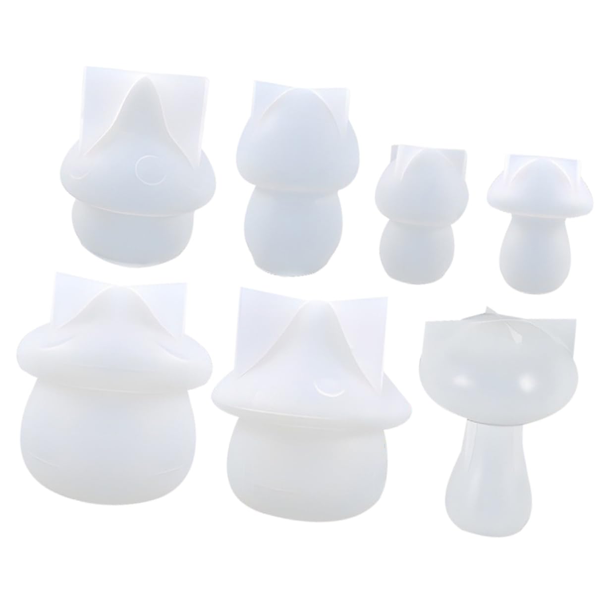 Juego de 7 Piezas Molde de Silicona, Blanco Forma de Hongo
