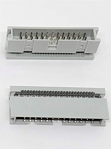 Pc Accessories 2-Pack 2X13 26P Dual Rows 2.54mm Shrouded IDC Male Header, 26 Pins Connectors