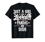 Photo Gallery solo una ragazza che ama panda e sushi regalo donne maglietta Photo Gallery solo una ragazza che ama panda e sushi regalo donne maglietta