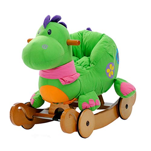 Schaukelpferd QIQIDEDIAN waschbar Baby Kind Dinosaurier Schaukelstuhl aus Holz im Alter von Baby Geschenk Geburtstag… – Bild 5