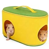 LAIRIES Christmas Guinea Pig Hideout, Large Cozy Bed, Warm Small Animal Cage House for Chinchilla, Hamster, Ferrets, Hedgehog, Rats and Other Small Pets