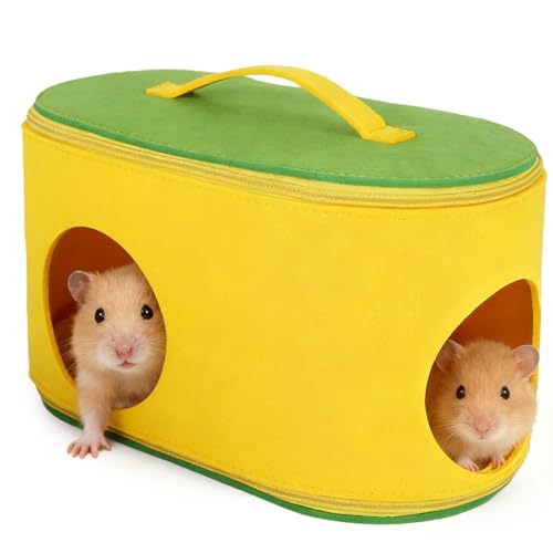 LAIRIES Christmas Guinea Pig Hideout, Large Cozy Bed, Warm Small Animal Cage House for Chinchilla, Hamster, Ferrets, Hedgehog, Rats and Other Small Pets