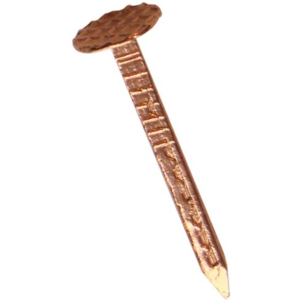 Pointe en Vrac Tête Extra Large Carrée Crantée Cuivre - 3x3x35 mm - 5 kg - D-Work