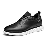 Bruno Marc Men's MaxFlex Dress Sneakers Oxfords Casual Wingtip Brogue Shoes,Size 10,Black,SBOX2326M