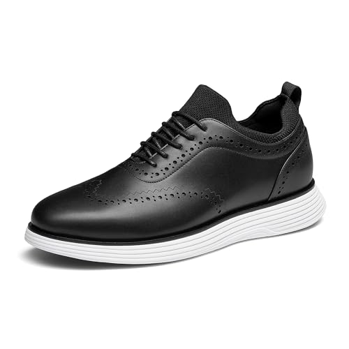 Bruno Marc Men's MaxFlex Dress Sneakers Oxfords Casual Wingtip Brogue Shoes 9 Black
