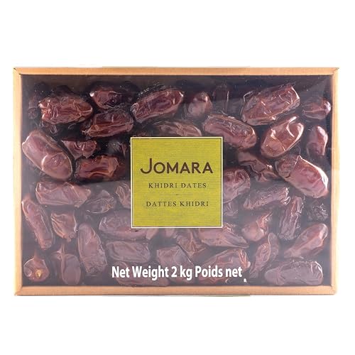 Jomara Khidri Whole Dates 4.4 lbs / 2kg – No Sugar Added, Natural Dried Dates from Saudi Arabia, High Fiber and Antioxidants, Vegan, Gluten Free, Paleo - Thumbnail 2
